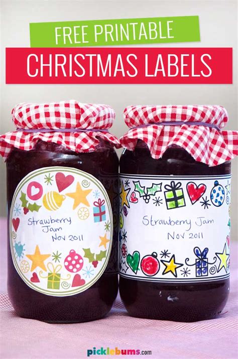 Free Printable Christmas Jar Labels And A Strawberry Jam Recipe