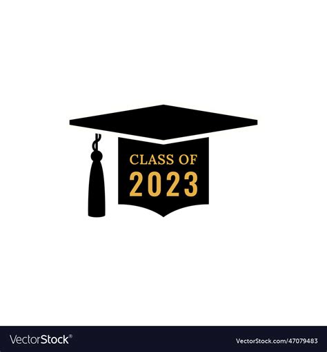 Graduation Party Logo Design Class Of 2023 Vector Image