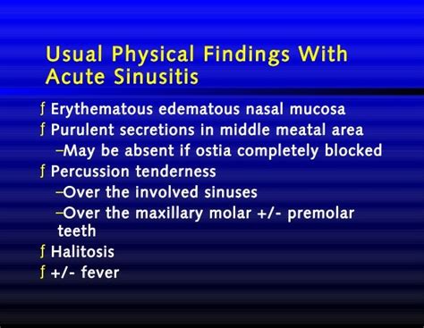 Acute Sinusitis Diagnosis Management And Complications Pre