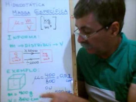 Aula 1 Hidrostática Massa Especifica YouTube