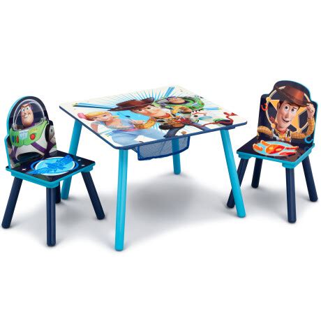 Juego De Mesa Y Sillas Para Ni Os Toy Story Disney Azul Blanco