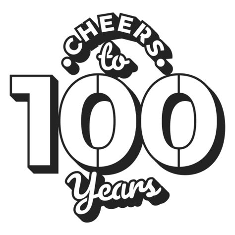 Cheers To 100 Years Cake Topper Png And Svg Design For T Shirts