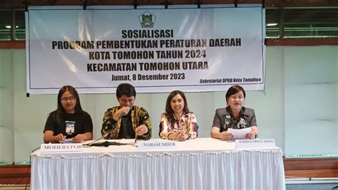 Seluruh Anggota DPRD Tomohon Sosialisasikan Program Pembentukan Perda