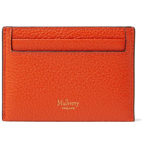 Mulberry Full Grain Leather Cardholder Orange Mulberry