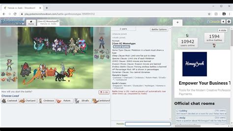 Pokemon Showdown Battle Simulator P Monotype Fire Youtube