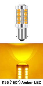 Sidaqi 4 Pack BAU15S PY21W 1156 LED Bulbs Amber Replace For Front And