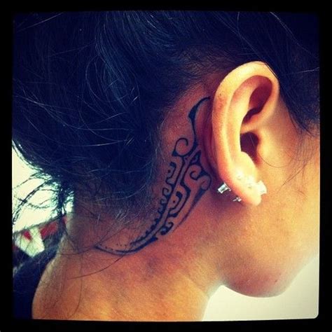 Tribal Tattoos Behind Ear