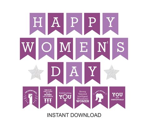 Women S Day Banner Printable International Women S Day Banner Women