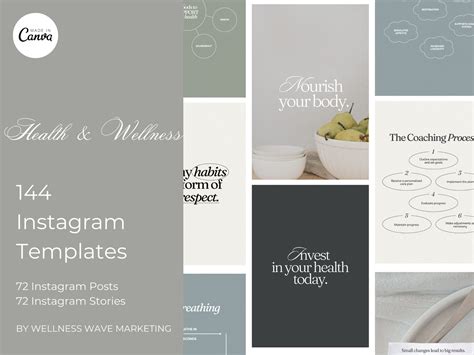 110 Canva Story Templates for Dynamic Wellness Instagram Posts ...