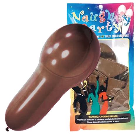 Naughty Penis Balloons 8 Pack Brown