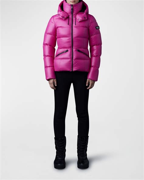 Mackage Madalyn Lustrous Light Down Jacket With Hood Shopstyle