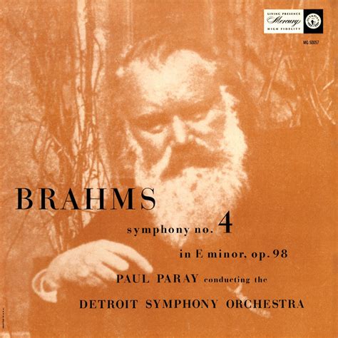 Brahms Symphony No 4 Paul Paray The Mercury Masters I Volume 12