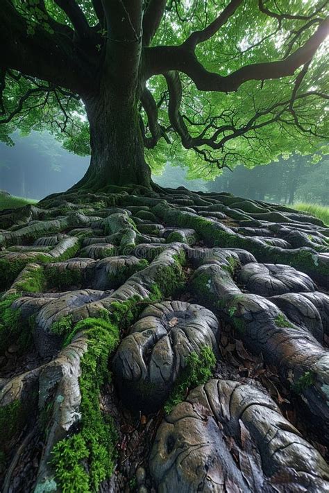 The Sprawling Roots Of An Ancient Tree Stock Image Image Of Erosion