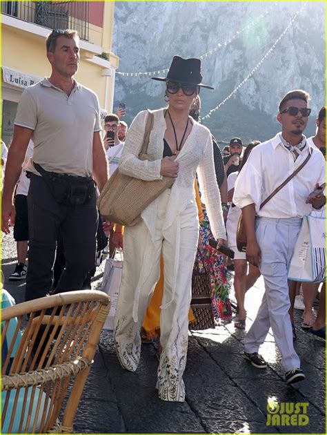 Jennifer Lopez Wears Bikini Top While Shopping On Vacation In Capri