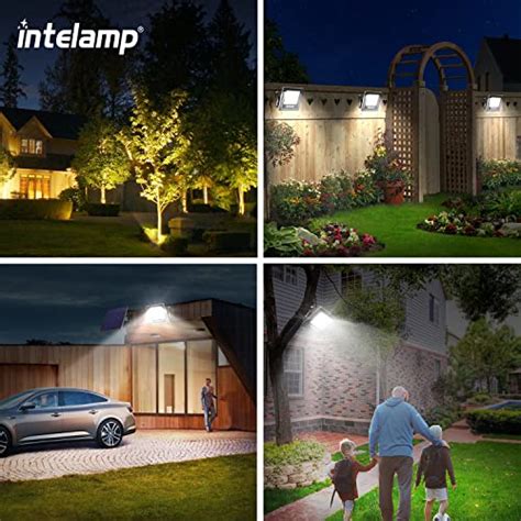 Intelamp Solar Powered Lights Outdoor Solar Flood Lights Outdoor