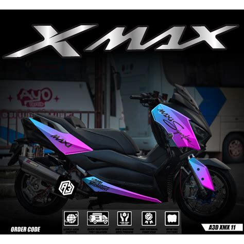 Jual COD Decal Sticker XMAX Gradasi Polos Fullbody Dekal Stiker