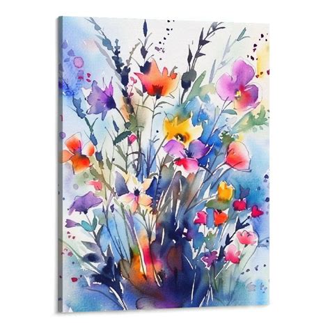 Bciig Floral Botanical Canvas Wall Art Vintage Plant Flower Poster Set