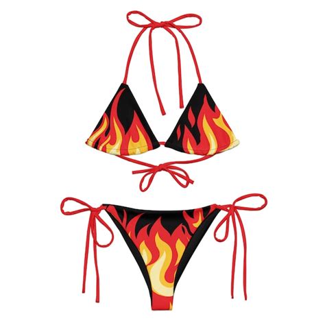 Flame Bikini Etsy