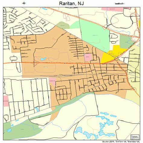 Raritan New Jersey Street Map 3461980