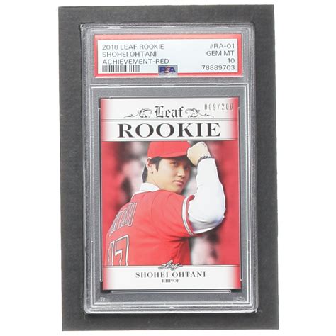 Shohei Ohtani 2018 Leaf Ohtani Rookie Achievement Red #RA01 #009/200 ...