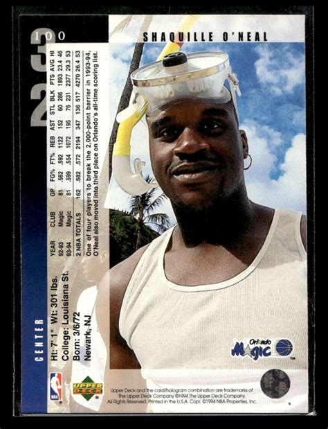 Upper Deck Shaquille O Neal Orlando Magic Ebay