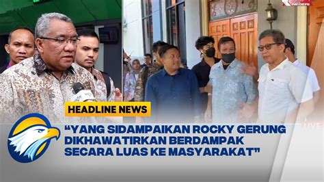 David Tobing Rocky Gerung Diminta Tak Tampil Di Forum Pembicara YouTube