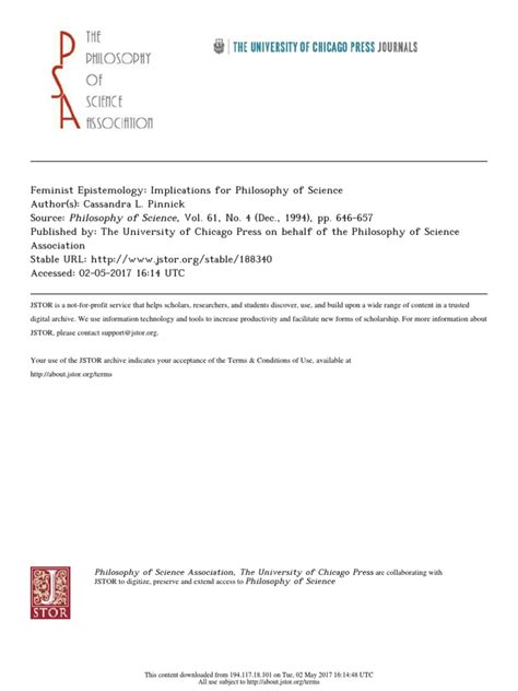 Feminist Epistemology | PDF | Epistemology | Philosophy Of Science 