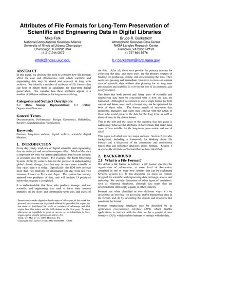 Pdf Attributes Of File Formats For Long Term Preservation Of