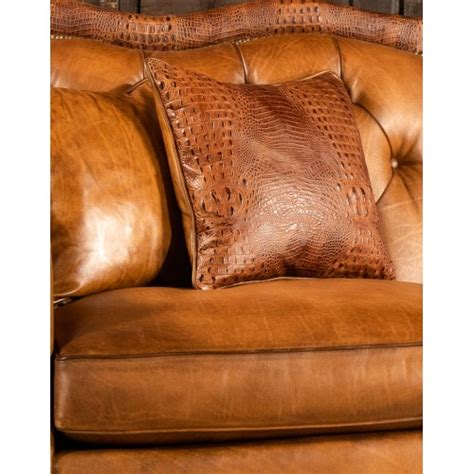 Alto Premium Top Grain Brown Tufted Leather Sectional Sofa Baci