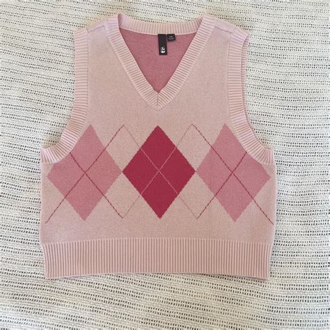 Argyle Cropped Sweater Vest Bought This A While Ago Depop