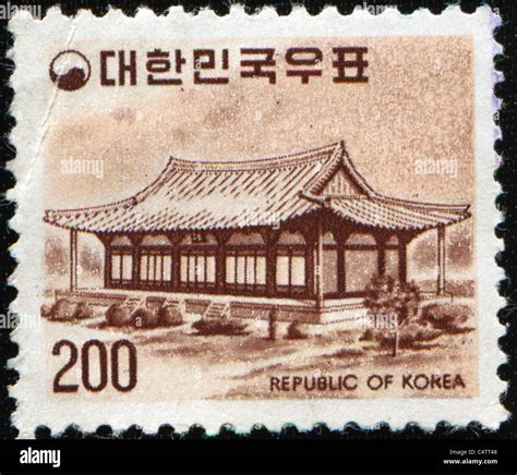 South Korea Circa 1977 A Stamp Printed In South Korea Shows Muryangsujeon Hall Of Buseoksa