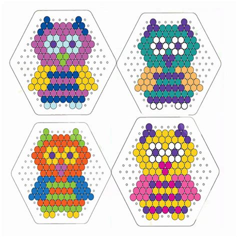 Instant Download Perler Bead Owl Patterns, Set of 4 Owl Patterns, Perler Pead Patttern, Owl ...