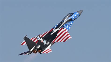 Fresno Fighter wing paints F-15 jet patriotic