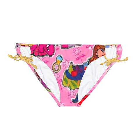 Bratz Loop Tie Side Bikini Bottom AOP Etsy