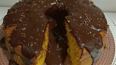 FIZ UM BOLO DE CENOURA COBERTURA DE CHOCOLATE SUPER FOFINHO BOLO