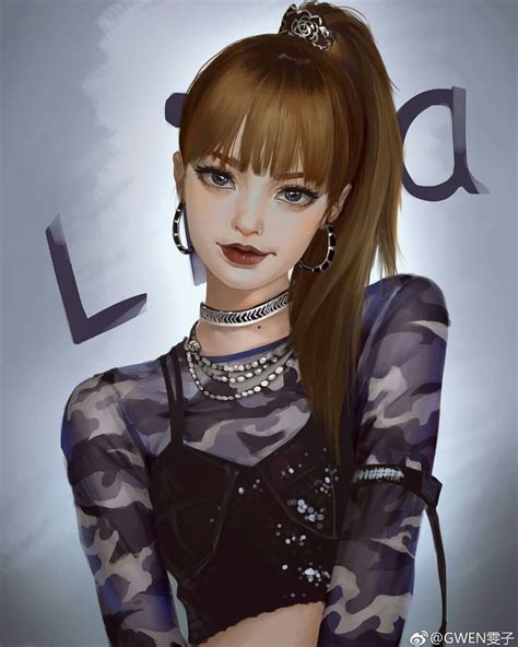 Pin By Valery Tacza On Lisa Blackpink Fanart Blackpink Fan Art Kpop