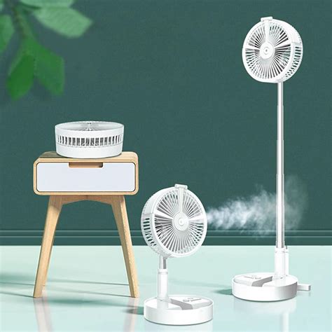 H9 Portable Folding Hydrating Fan Usb Electric Fan Humidifying Water Spray Fan Rechargable Desk