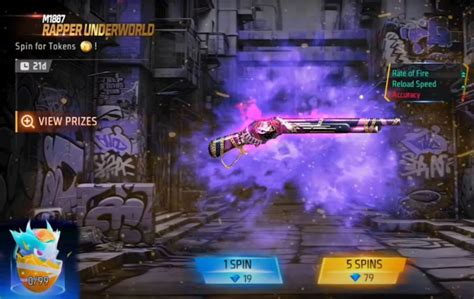 Bocoran Rilis Skin M1887 Rapper Underworld Desember 2023 Free Fire FF