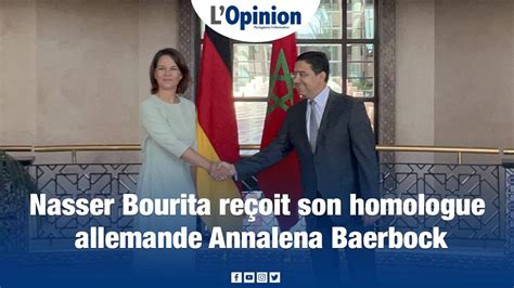 Nasser Bourita Re Oit Son Homologue Allemande Annalena Baerbock Youtube