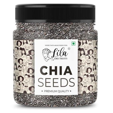 LILA DRY FRUITS Raw Unroasted Premium Chia Seeds With Omega 3 And Fiber