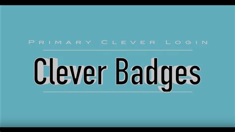 Primary Clever Badge Login Youtube