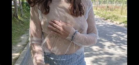 I Flash My Tits And Pussy While Walking In A See Through Dress Xhamster
