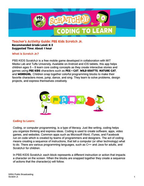 Scratch Jr Lesson Plan By Wsiu Public Broadcasting Issuu