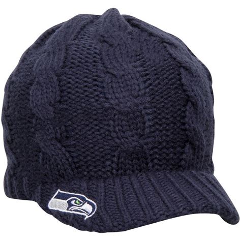 Women S Seattle Seahawks New Era College Navy Arctic Blast Cable Cadet