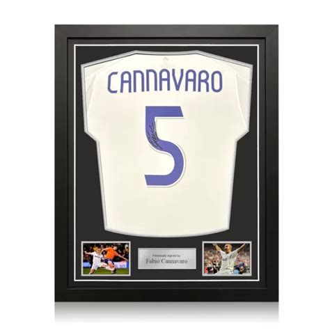 Maillot Du Real Madrid Sign Par Fabio Cannavaro Encadr Eur