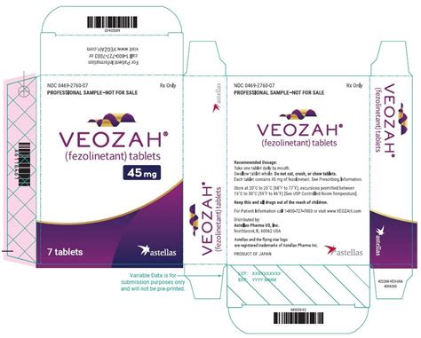 Veozah: Package Insert / Prescribing Information