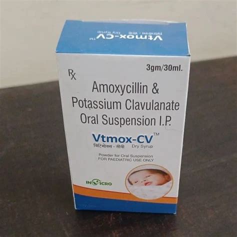 Vtmox Cv Amoxicillin Potassium Clavulanate Dry Syrup At Rs 62 Box In Jaipur