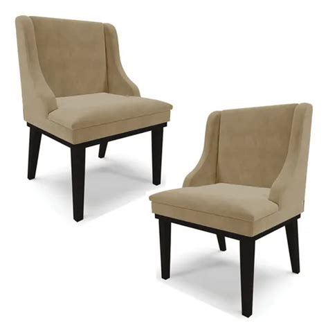Kit Cadeiras Sala De Jantar Base Fixa Firenze Suede Nude Mercadolivre