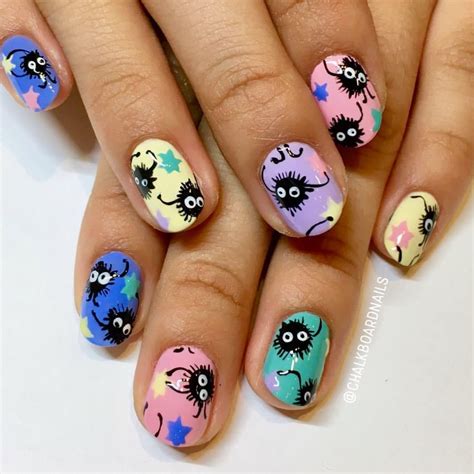 Chalkboard Nails Anime Nails Nail Art Nail Designs