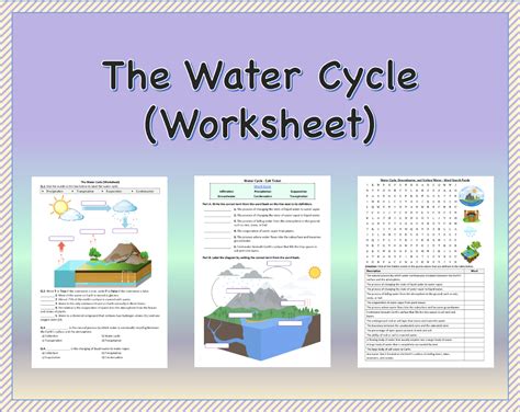 The Water Cycle Worksheet Printable And Distance Learning Worksheets Library